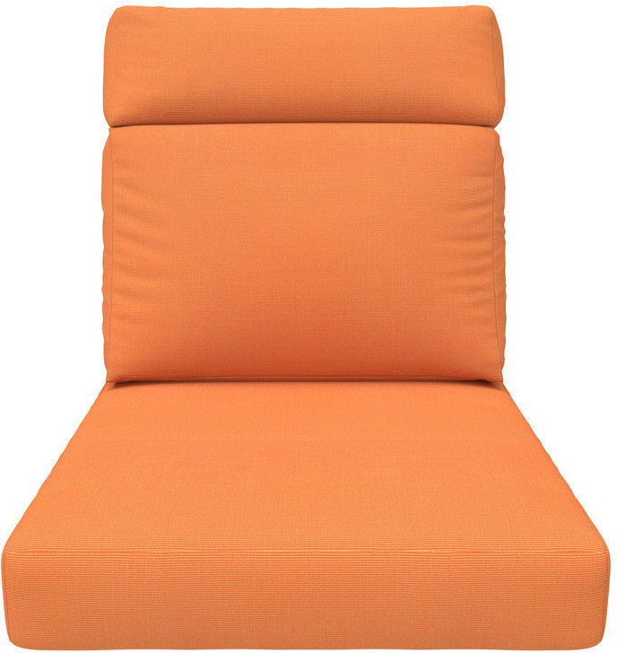 Blue Elephant Sunbrella 6 Outdoor High Back Chair Cushion, Adirondack Chair Cushion Set Canvas Tangerine 62.2cm W