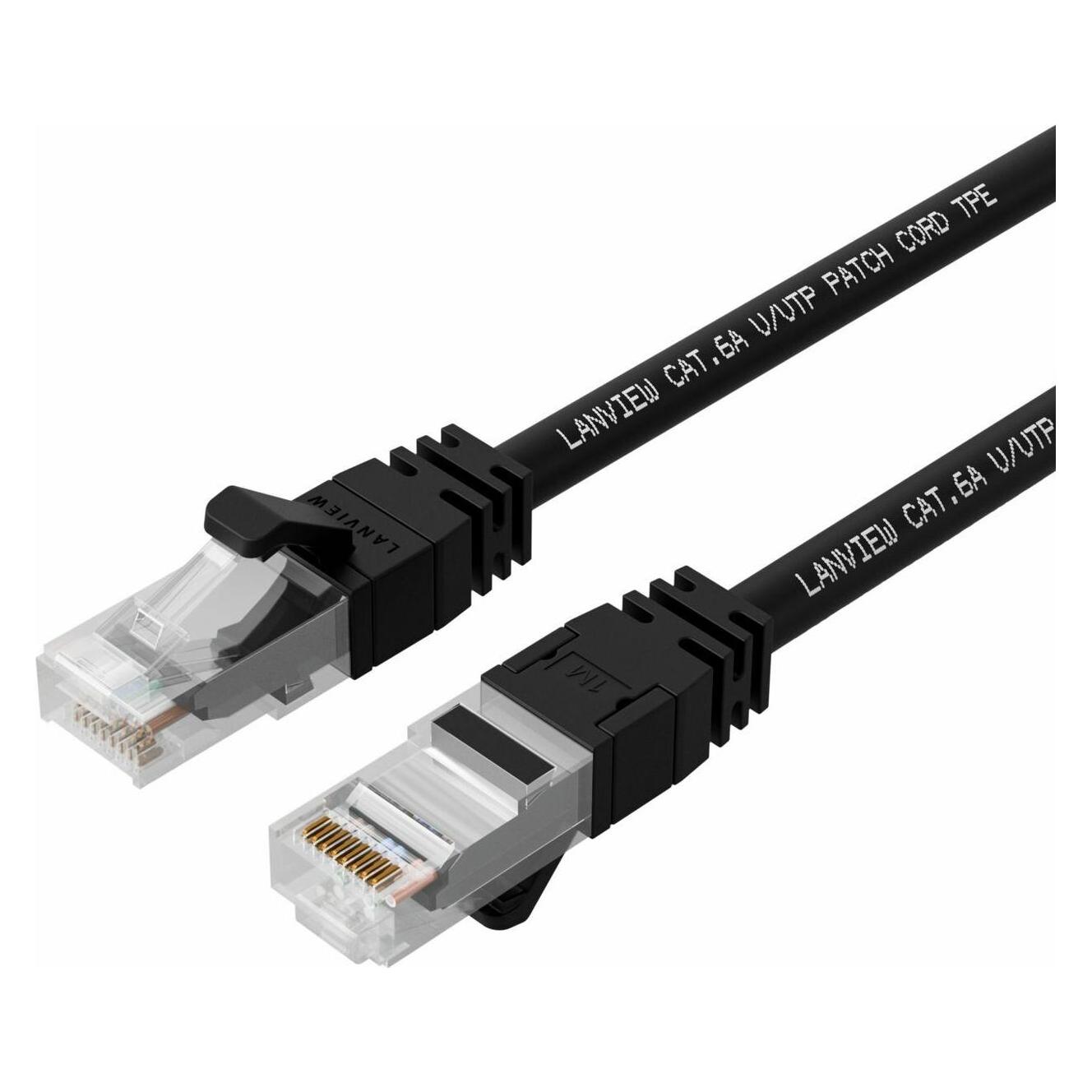 Lanview CAT6A UTP 3m Black LSZH (UTP, CAT6a, 3 m) (LV-UTP6A03B)