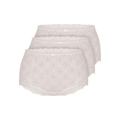 Panty SASSA "3er Pack Panty Happy Choice", Damen, Gr. 36, 3 Stk., Mikrofaser, beige (ivory), Mikrofaser, , tailliert, Unterhosen Panty