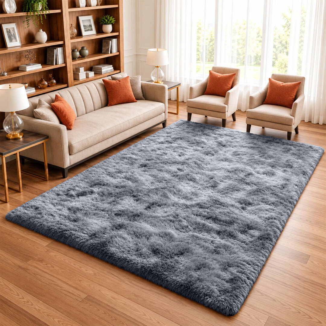 Fairmont Park Machine Tufted High Pile Shag Area Rug(Ultra Soft & Fluffy) Grey Rectangle 200 x 290 cm