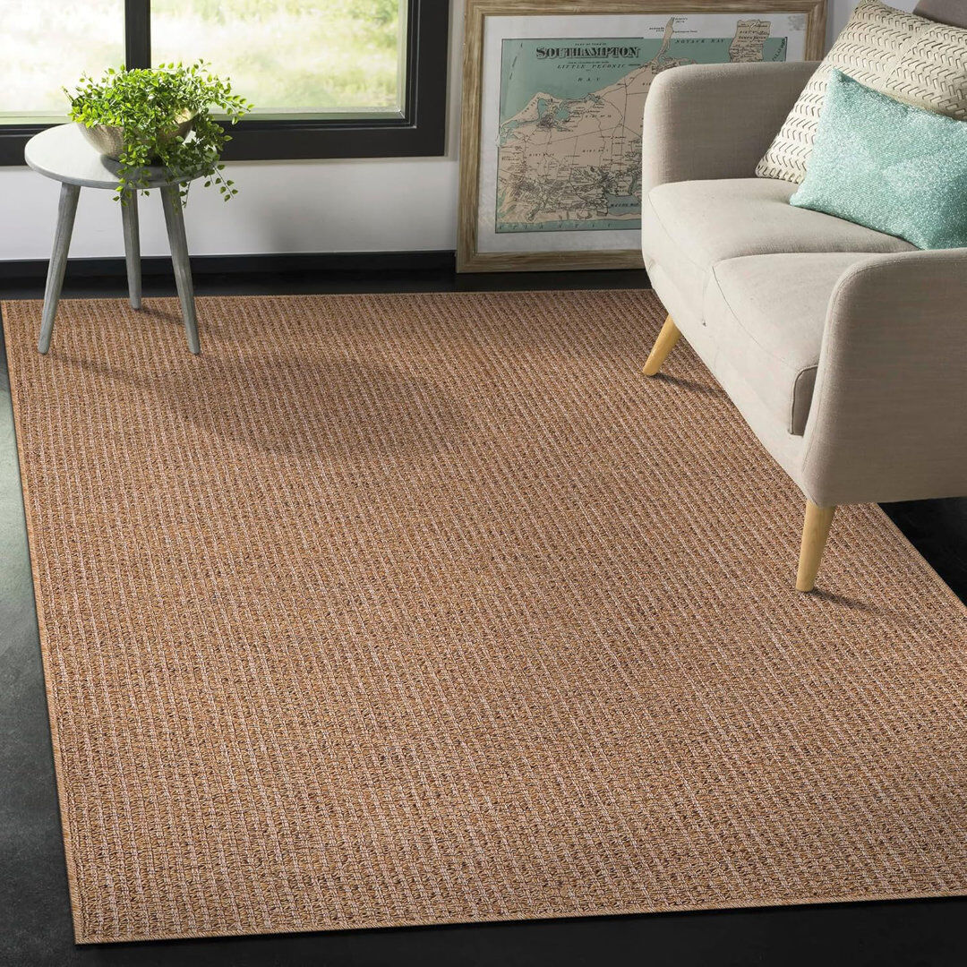NETLINE HOME Non Slip Area Rugs Washable Carpet Pad Entryway Rug Weather Resistant Indoor and Outdoor Use 5004 Beige Rectangle 120 x 180 cm