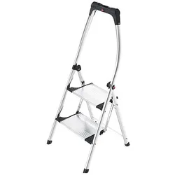 Hailo, Leiter + Gerüst, K100 TopLine, Komfort-Trittleiter, 2 Stufen (Stehleiter, 53 cm)