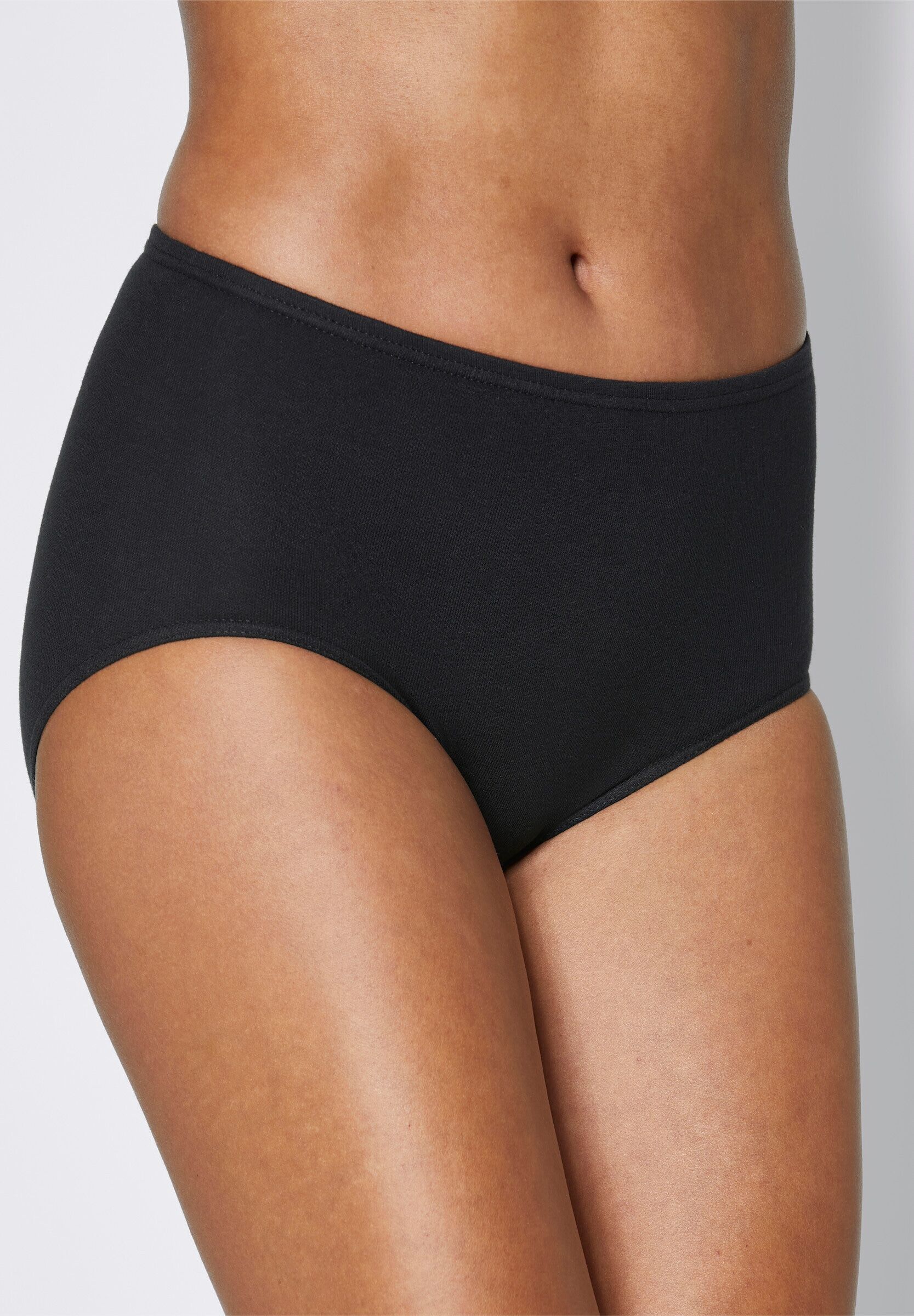 Taillenslip NINA VON C. "Taillenslip Taillenslip mit hoher Beinhöhe 2 Stück", Damen, Gr. 52, 2 Stk., Feinripp, schwarz, Feinripp, , Unterhosen Taillenslip