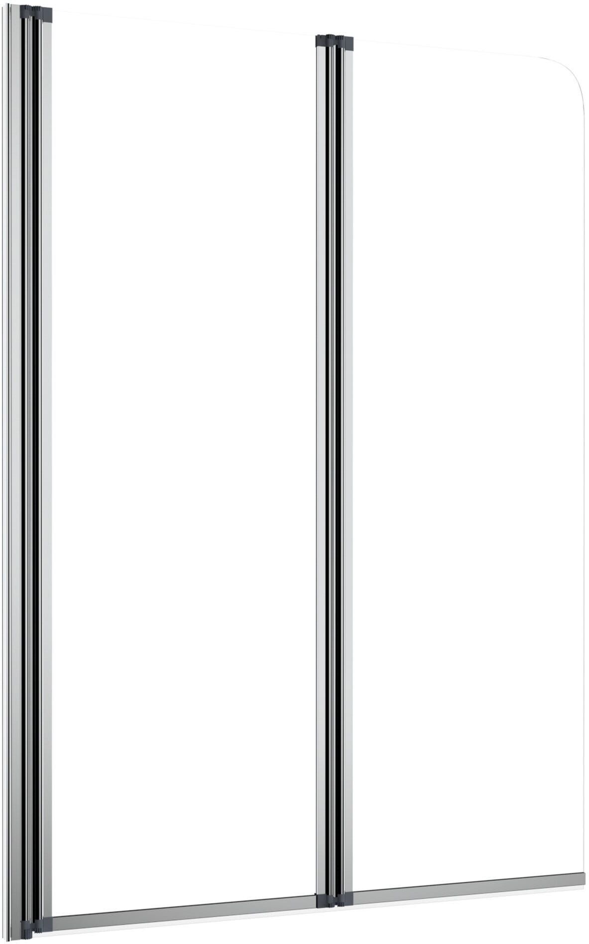 Tecnomat PARETE VASCA FREEPORT PIEGHEVOLE 2 ANTE 100xH130 cm TRASPARENTE 4 mm PROFILO CROMATO