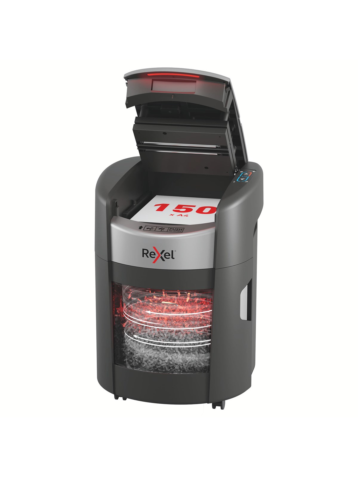 Rexel ShredMax AutoFeed+ 150X Partikelschnitt Aktenvernichter P4