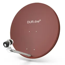 DUR-line Select 85/90 Rot - Sat-Komplettanlage mit Single LNB