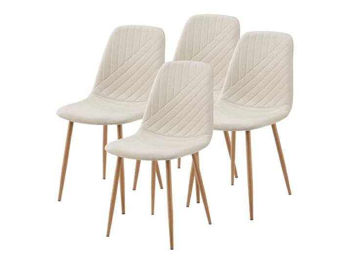 [en.casa] Esszimmerstühle Köfering 4er Set Küchenstühle Esszimmer Stuhl Esszimmerstühle-Set Beige
