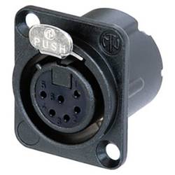 Neutrik NC6FD-LX-B-CON XLR-Steckverbinder Flanschbuchse, Kontakte gerade Polzahl: 6 Schwarz 1 St.