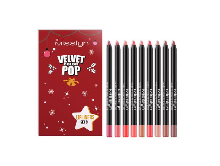 Misslyn Coffret de crayons contour des lèvres Éclat de couleur velours 1