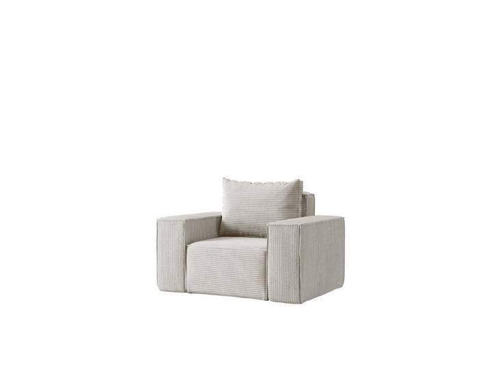 Fun Möbel Sessel Designersessel ESTELLE in Stoff (Die Serie ESTELLE bietet eine große Auswahl an Möbeln), Rücken echt bezogen