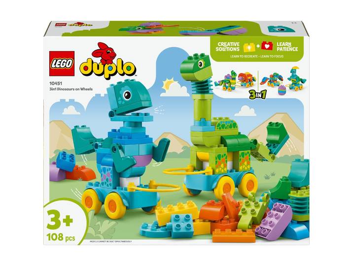 LEGO Duplo Ma ville Dinosaures sur Roues 3-en-1 10451 LEGO