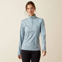 ARIAT Damen Funktionsshirt Shirt Lowell 3.0 1/4 Zip Baselayer Hardware Print, Größe: M