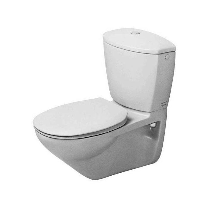 Duravit Design Classics Wand WC für Kombination Duraplus Practica-Cascade 0195090000 mit Cascade Technik, 650 mm, Weiß Hochglanz