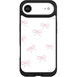 Nivocase Handyhülle für Apple iPhone Air Hülle NIVOpure Case Schwarz Muster Schleife Schleifen (Apple iPhone Air), Smartphone Hülle, Schwarz