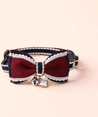 Inspired Finds Cute Bow Bell Pet Collar For Cats And Small Dogs red