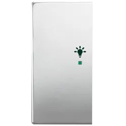Wippe 2-fach links, mit Symbol "Licht" für Busch-free@home® pur Edelstahl