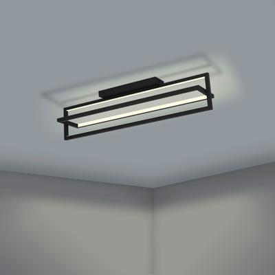 EGLO Deckenleuchte "SIBERIA", schwarz, H: 23,5cm, 1 Stk., Leuchten, Deckenleuchte in schwarz aus Stahl - 34W - warmweiß - kaltweiß, Deckenleuchte