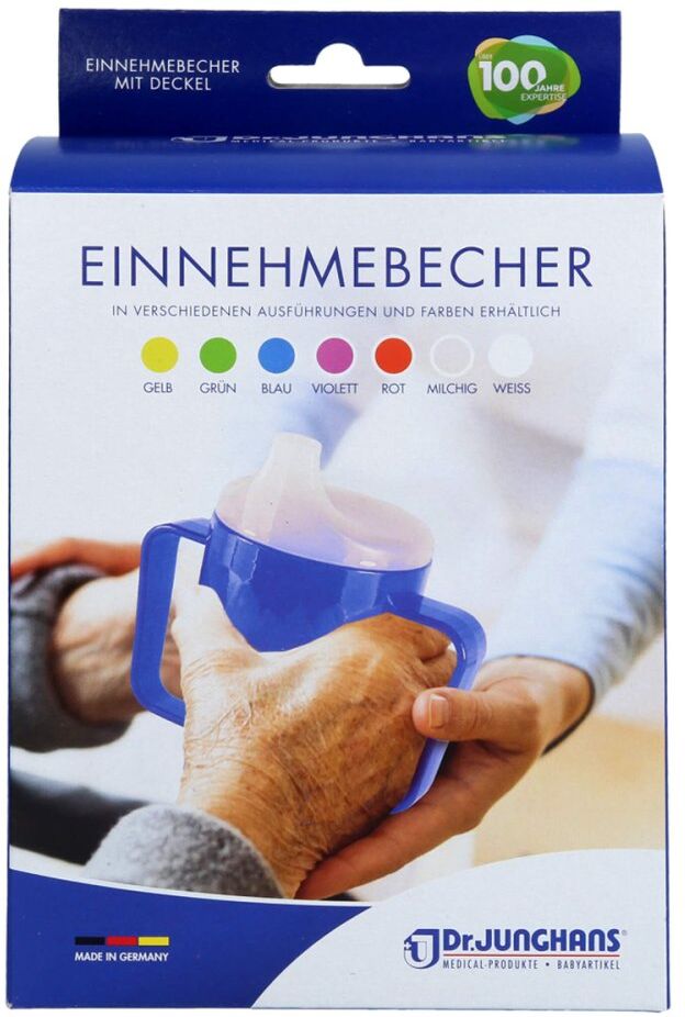 Einnehmebecher mit Griff +Deckel 12mm weiss 1stk