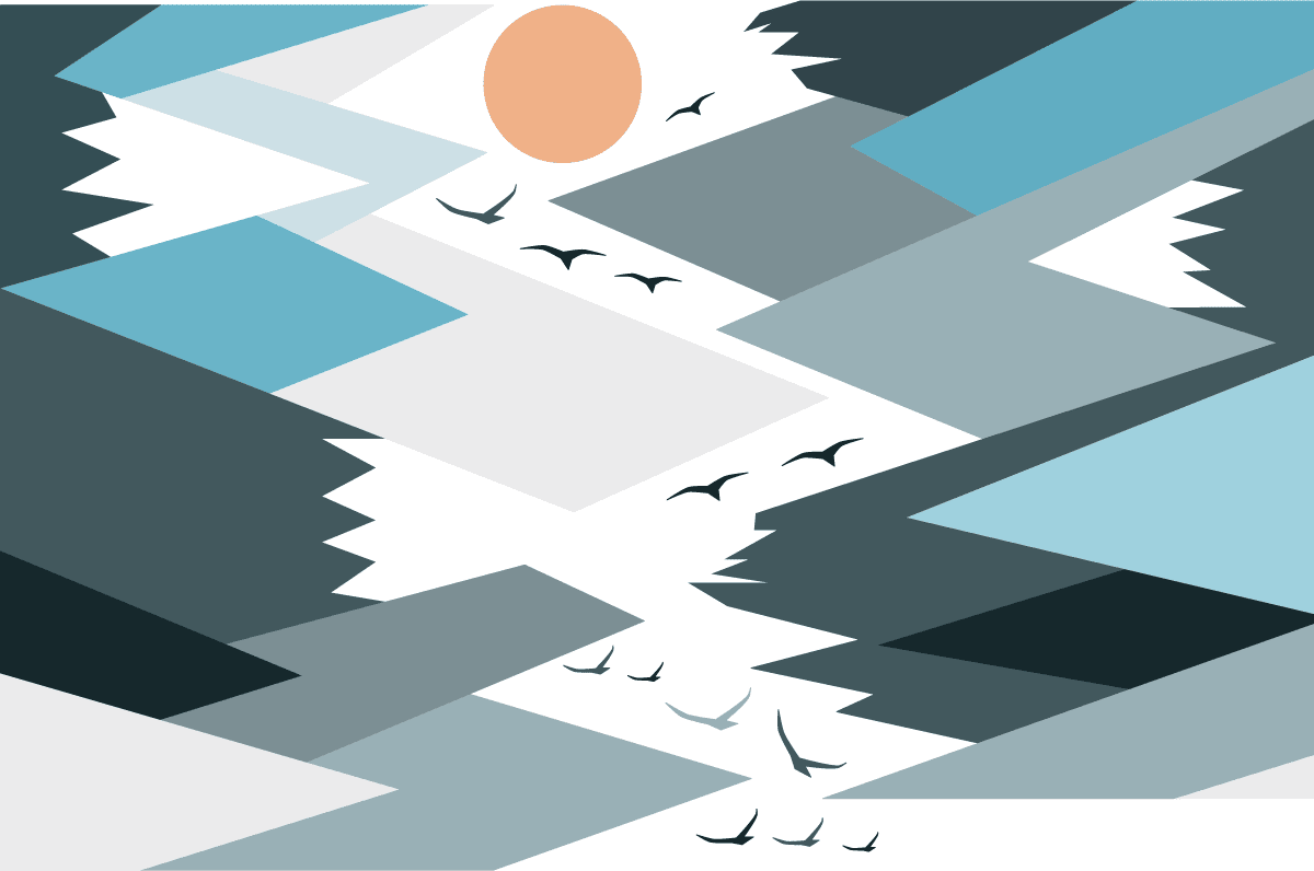 Ambiance-sticker Stickers enfant montagnes scandinaves parka