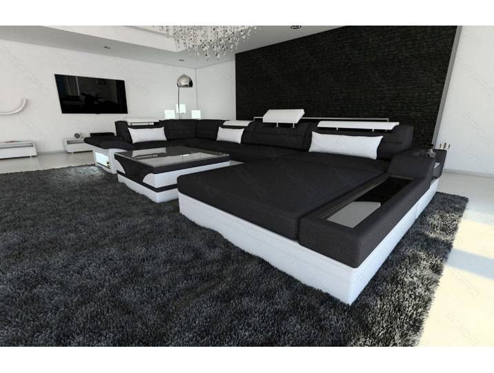 Wohnlandschaft Mezzo U-Form aus Stoff