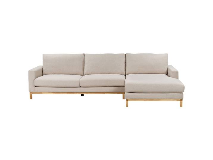 ECKSOFA 4-Sitzer Stoff Beige linksseitig Siggard