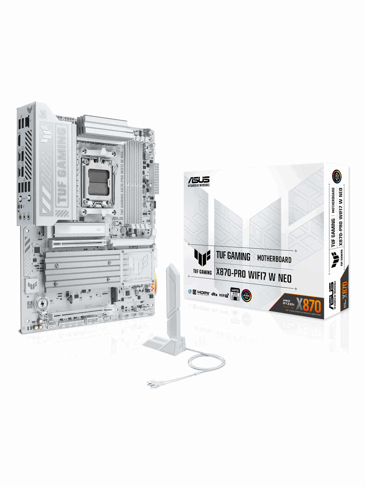 ASUS TUF GAMING X870-PRO WIFI7 W NEO Mainboard - AMD X870 - AMD AM5 - DDR5 RAM - ATX