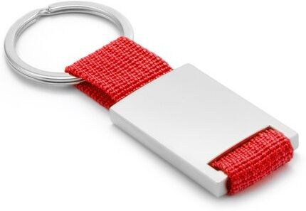 Porte-clés publicitaire Yip polyester métal rouge