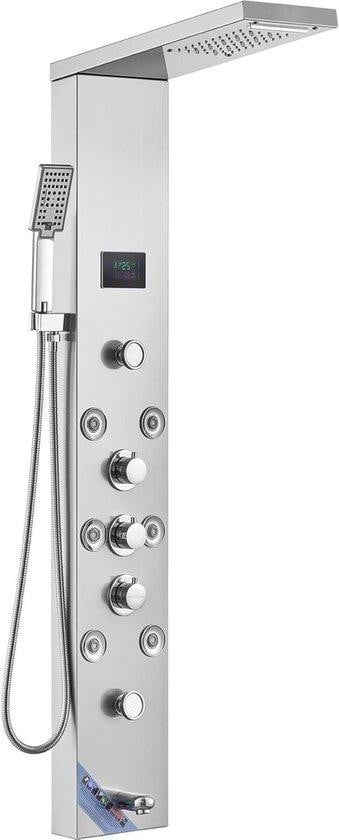 Grijs Douchepaneel Systeem met Zes Douchefuncties en 460mm Hoofddouche