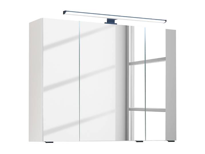 Armoire miroir LED Quickset 500 80cm Blanc/Blanc mat