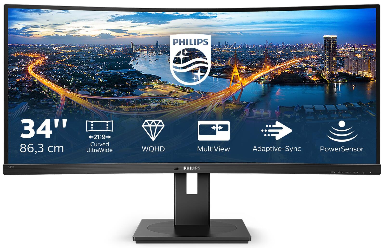 Philips 345B1C Curved-Monitor 86,36 cm (34 Zoll) 345B1C/00