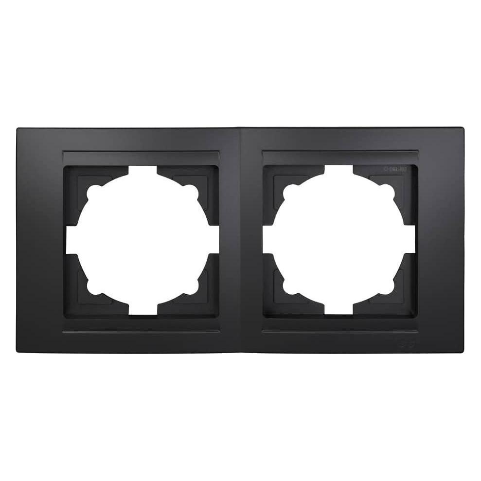 Gunsan Moderna 2-fach Rahmen für 2 Steckdosen Schalter Dimmer Schwarz (31793637)