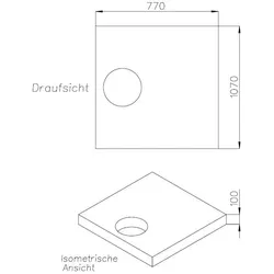 Neuesbad Wannenträger für Hüppe EasyStep 110x80x3 SD22641