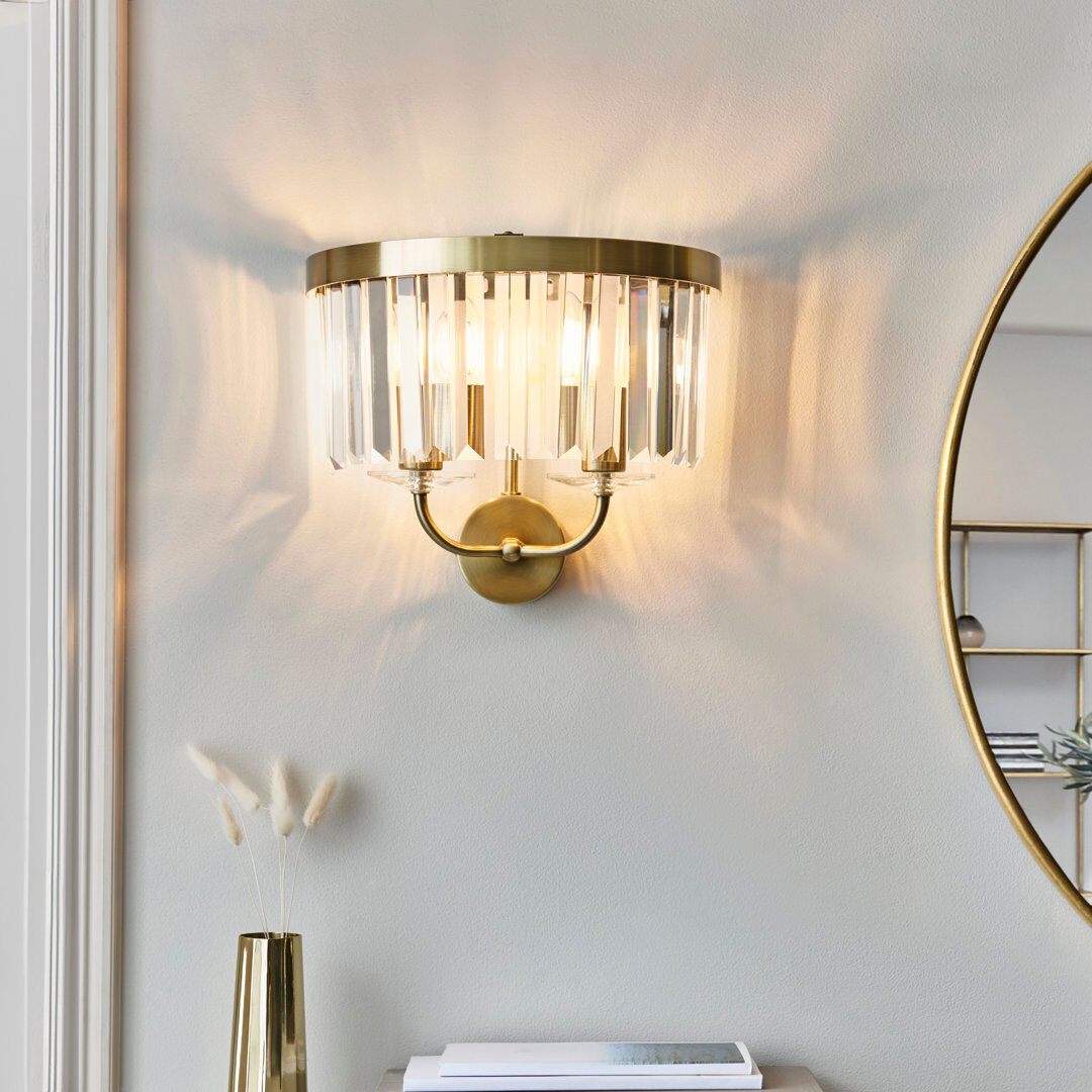 Fairmont Park Bothell Abishai 2-Light Wall Sconce Brass 26cm H X 30cm W X 16cm D