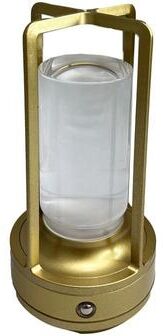 Uplifted Goods USB Rechargeable LED Table Lamp For Ambient Lighting gold