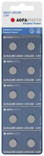 AgfaPhoto Knopfzelle LR54 1.5V 10 St. Alkali-Mangan AG10