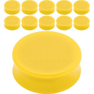Magnetoplan Magnete Ergo Large, goldgelb, Ø 34 mm, Höhe 12,5 mm, 10 Stück