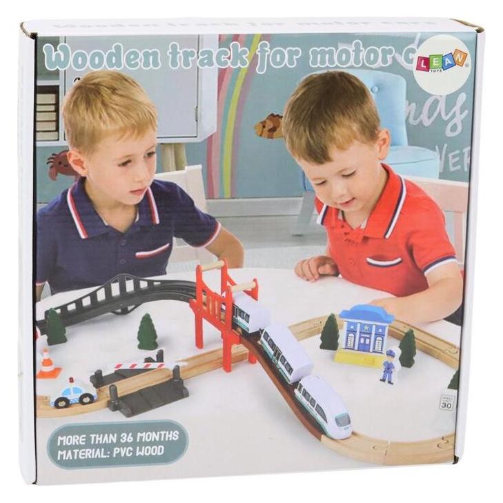 Lean Toys Holzeisenbahn mit Zubehör (44393829)