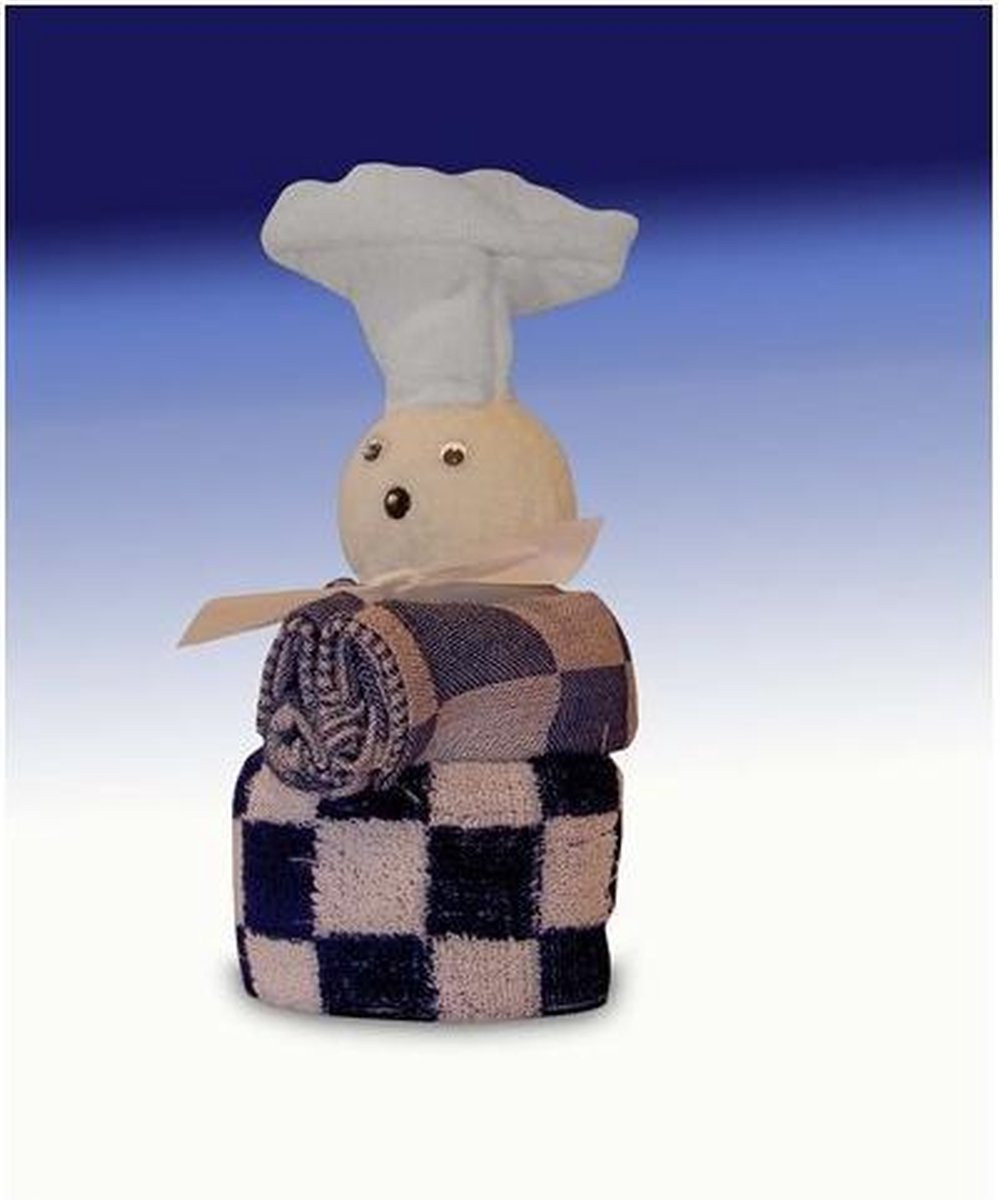 Handdoek Geschenk Pop Kok blauw