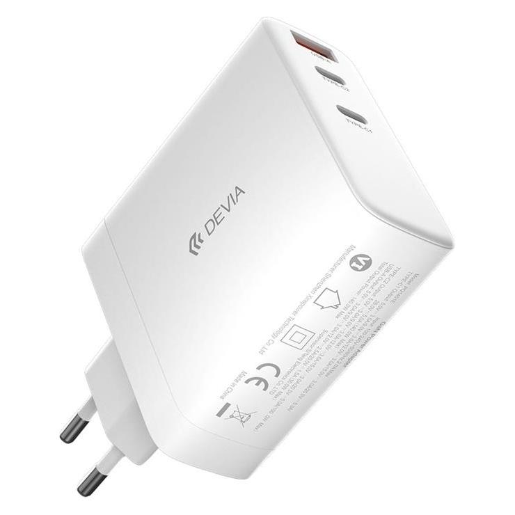 Devia Wandladegerät Extreme PD 140W 2x USB-C 1x USB weiss für Laptops (140 W) (6938595366147)