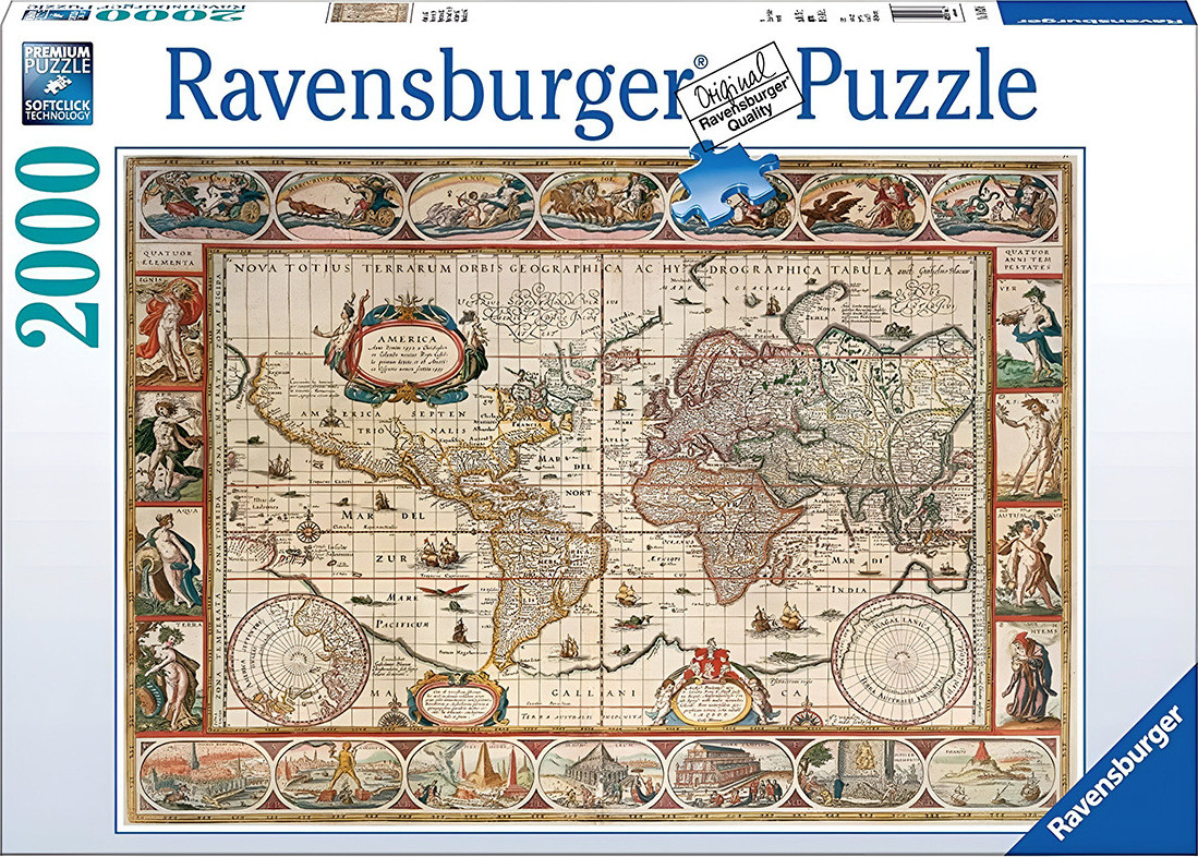 Ravensburger Wereldkaart Puzzel - 2000 stukjes