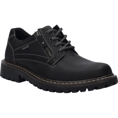 Schnürschuh JOSEF SEIBEL "Chance 45", Herren, Gr. 45, schwarz, Leder, Schuhe Schnürschuh, Halbschuh mit wasserabweisender Tex-Ausstattung, G-Weite
