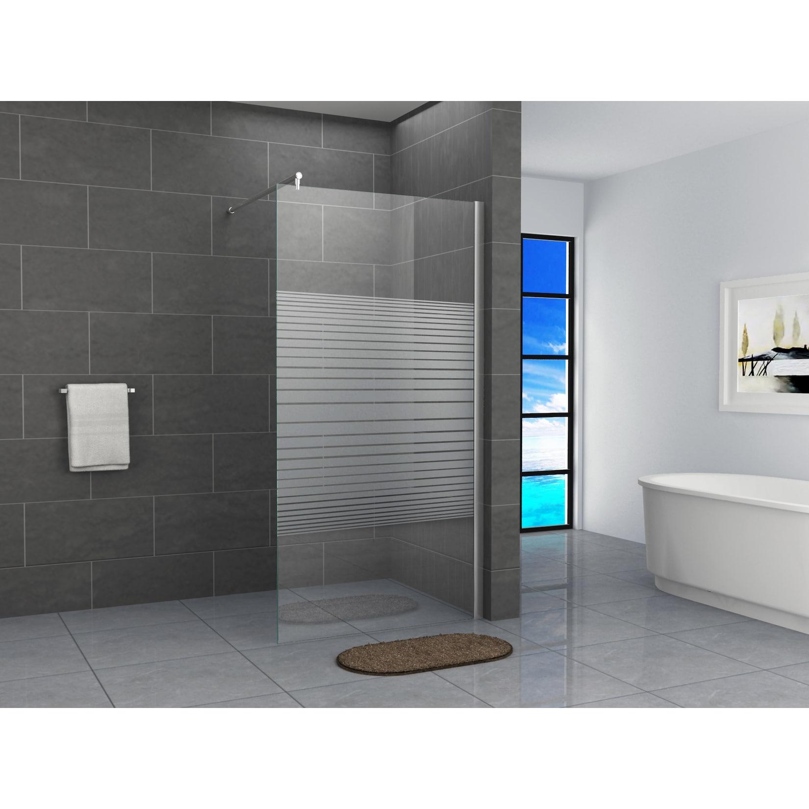 Fa-Bausysteme Walk-In Glas Dusche Gestreift 100 cm