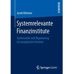 Systemrelevante Finanzinstitute, Fachbücher von Jacob Kleinow
