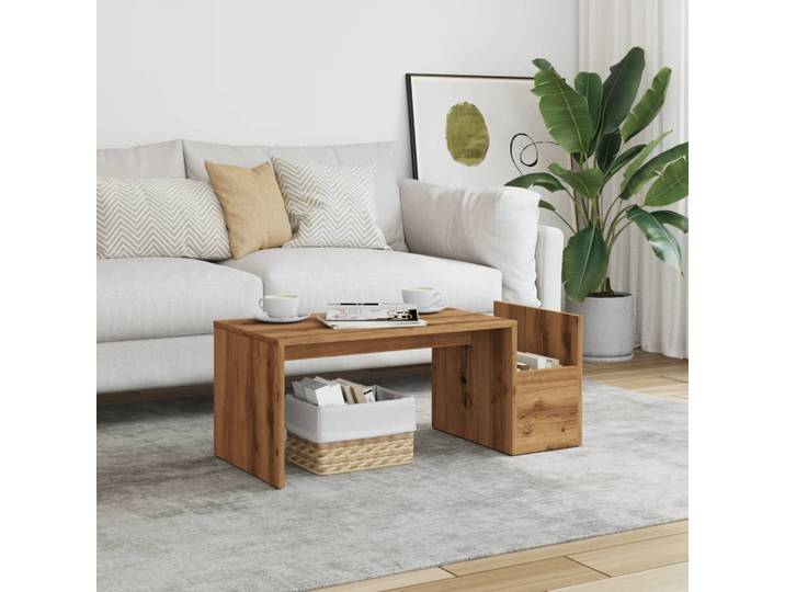 vidaXL Couchtisch Artisan-Eiche 90x45x35 cm Holzwerkstoff