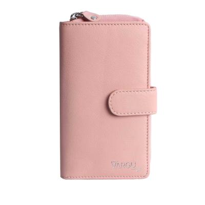 Geldbörse VARGU "SABA 1-A mono", Damen, rosa (light pink), Rindsleder, Kleinlederwaren, LGW zertifiziertes Leder