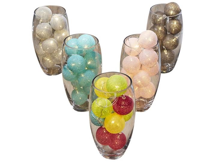 LED-Girlande BOULES LED Mehrfarbig 6cm