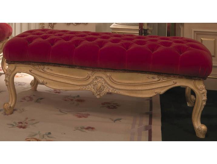 JVmoebel Hocker Eleganter Chesterfield-Hocker aus hochwertigem Polsterstoff (1 St., Hocker), Made in Italy