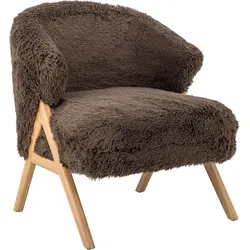 Sessel Camino Fluffy, schokoladenbraun