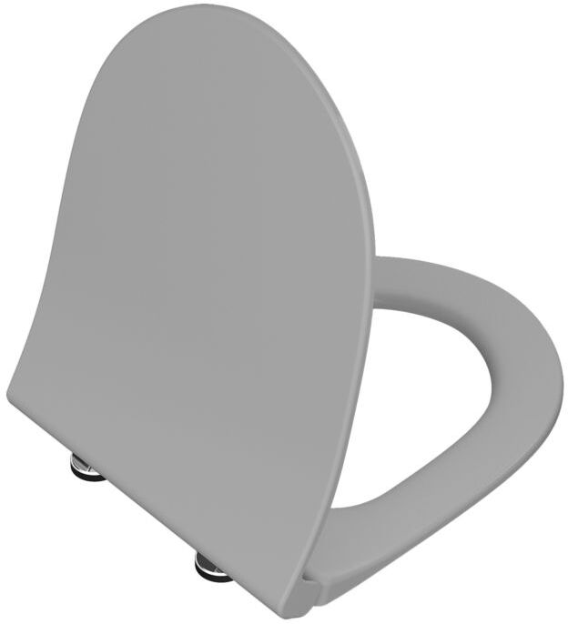 VitrA Slim Sento WC-Sitz 120-476R009 36,5x45cm, mit Absenkautomatik und Schnellverschluss, Steingrau matt
