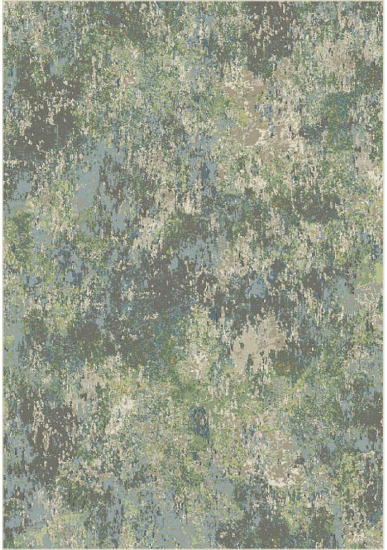 Rio Rectangle Abstract Area Rug Green;Beige;Blue Rectangle 120 x 170 cm